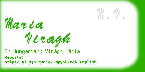 maria viragh business card