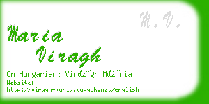 maria viragh business card